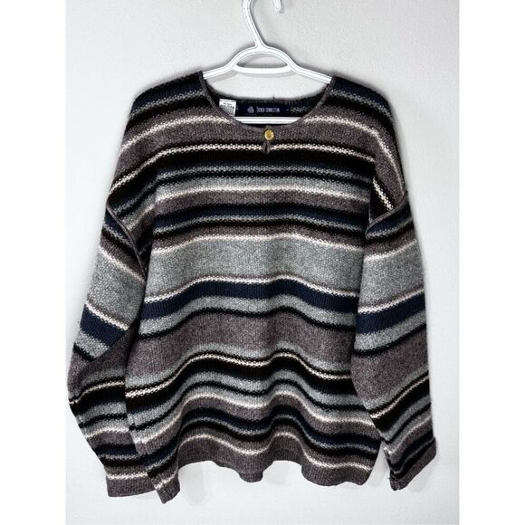Heavy Thick 100% Wool Pullover Outdoor French Connection‎ Warm Sweater Large - Picture 1 of 7